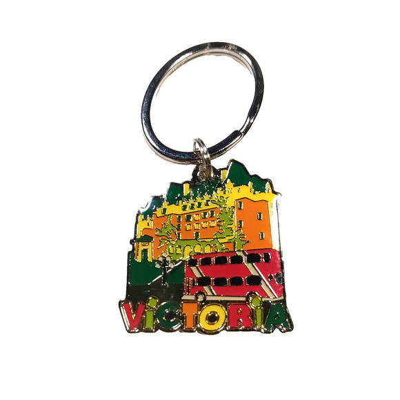Victoria Canada? Metal Enamel Keychain Souvenir - Picture 1 of 4